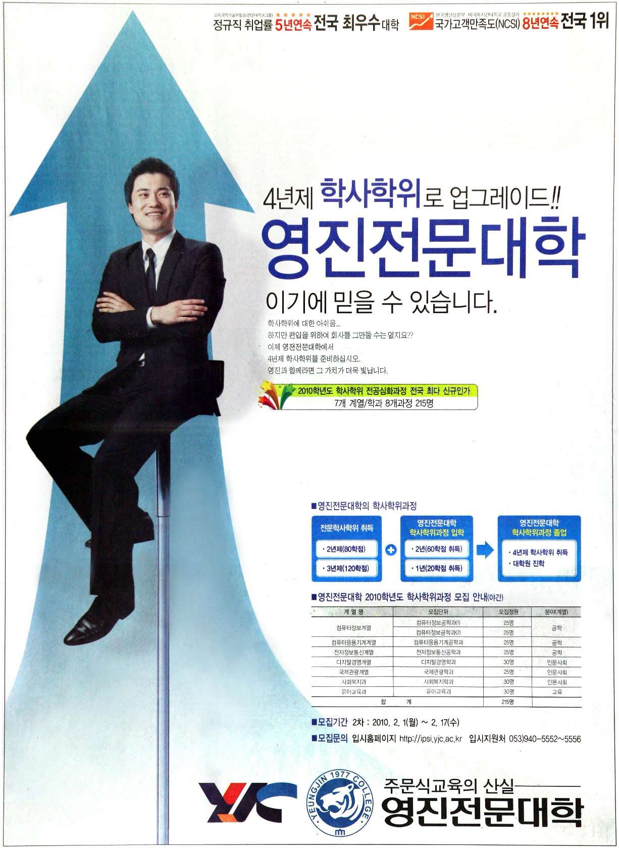 광고정보센터 PRINT광고 :: 4년제 학사학위로 업그레이드!! 영진전문대학 이기에 믿을 수 있습니다