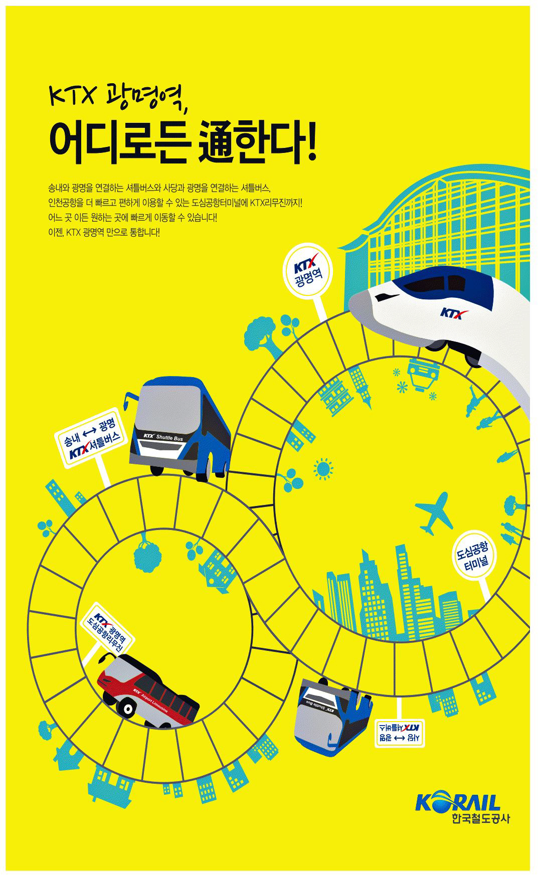 광고정보센터 PRINT광고 :: KTX 광명역 어디로든 通한다!