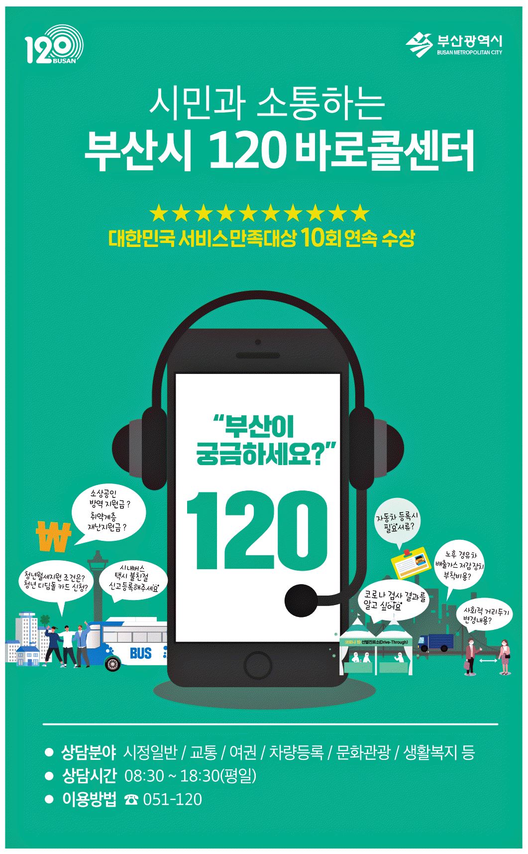 광고정보센터 PRINT광고 :: 시민과 소통하는 부산시 120 바로콜센터