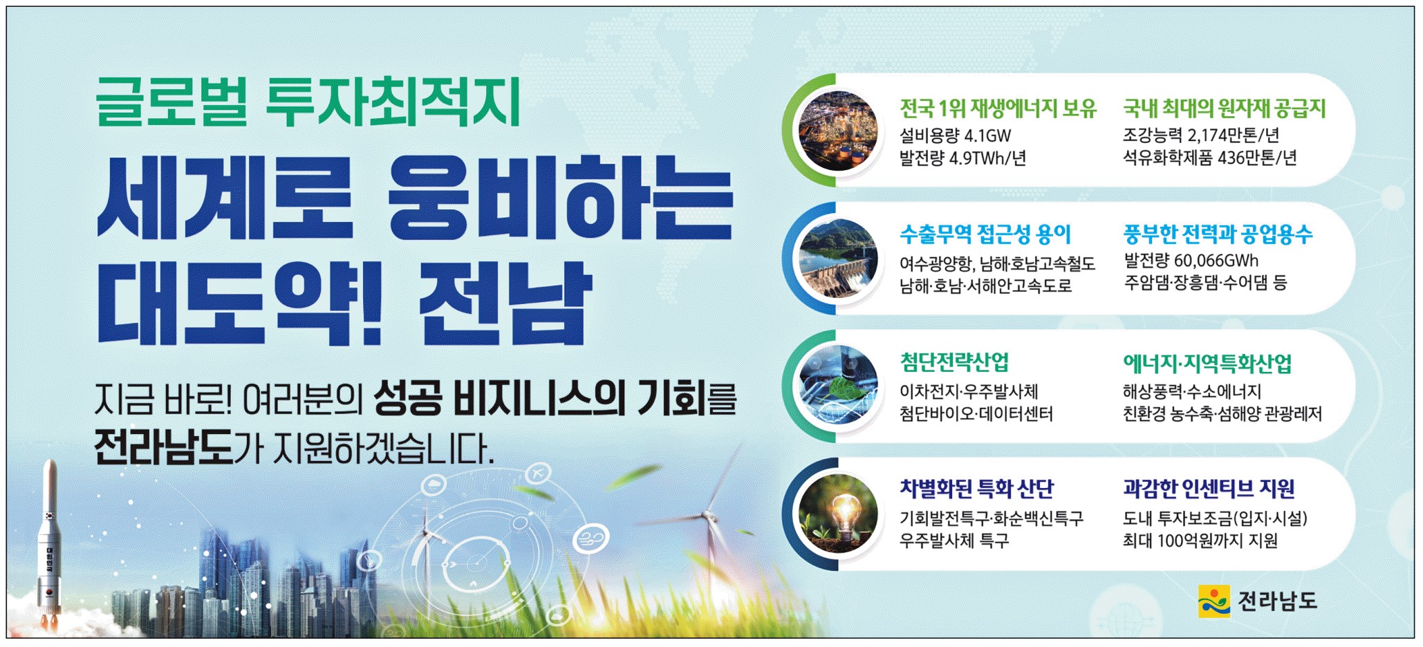 광고정보센터 PRINT광고 :: 글로벌 투자최적지 세계로 웅비하는 대도약! 전남